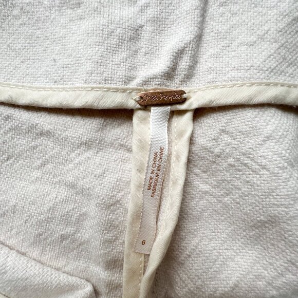 Free People Newman Ivory Combo Stripe Micro Hot Pants Shorts Size 6 - Picture 5 of 10